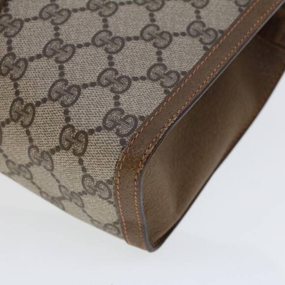 GUCCI GG Canvas Web Sherry Line Clutch Bag Beige Red Green 89.01.033 - Picture 14 of 16